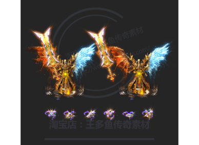 blue引擎复古双色男女衣服武器首饰